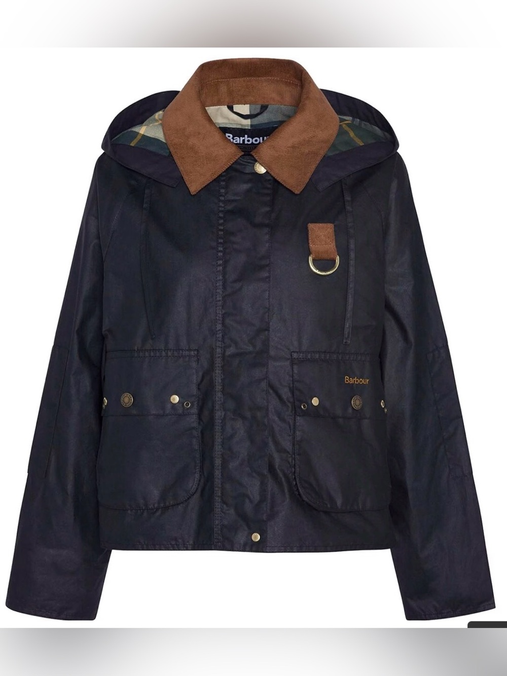 Barbour ERMA Black Lightweight WAX Jacket US 6 CURRENT $500 - Picture 3 of 11